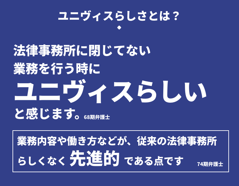 ユニヴィスらしさとは？